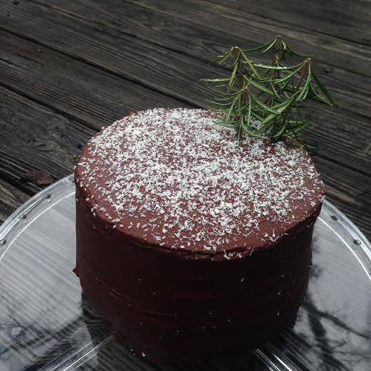 deep dark chocolate truffle cake