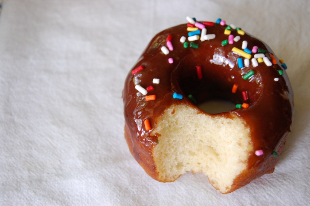 chocolate glazed and raspberry jelly&nbsp;doughnuts