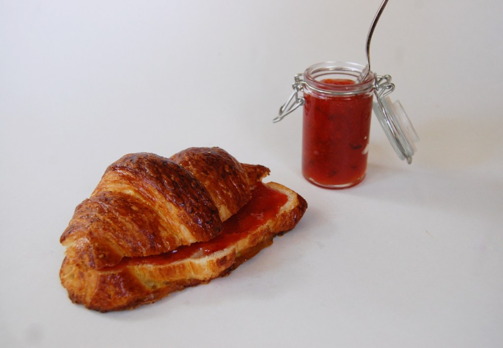 croissants with strawberry basil&nbsp;jam